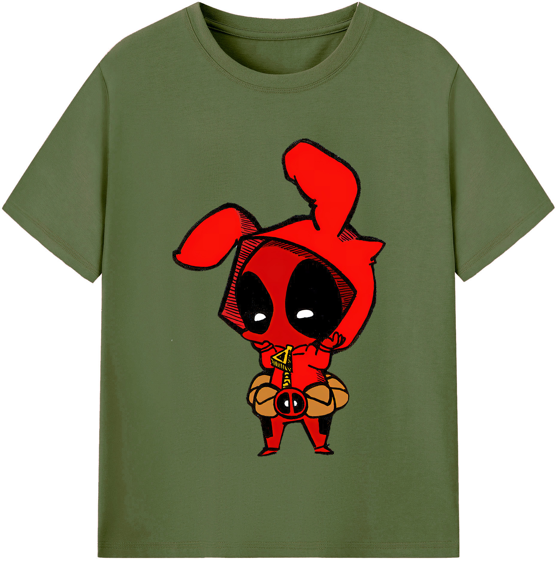 （画像用） Deadpool デッドプール 綿100％半袖Tシャツ（フロントプリント）